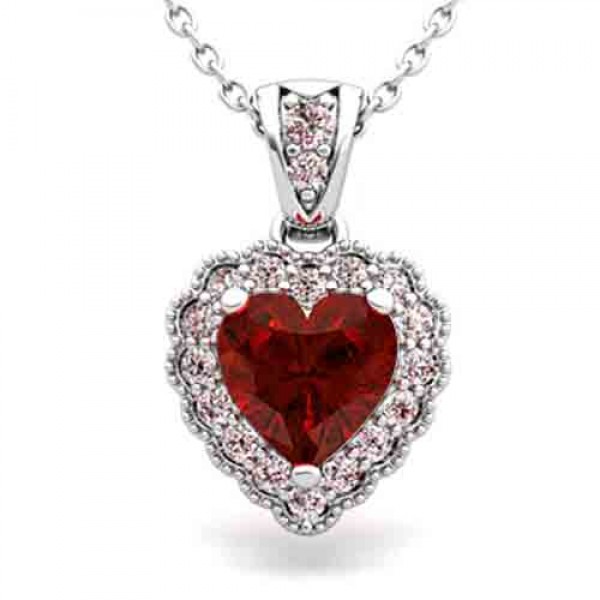 Pendant in imitation jewellery heart shape