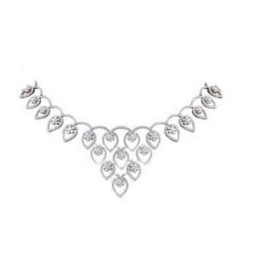 necklace half pear shape 2.50 ct diamond