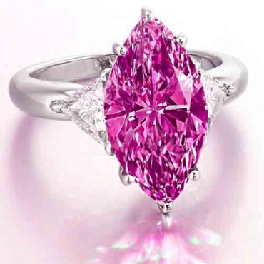 Ring 1.0ct marquise pink diamond