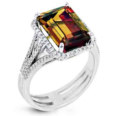ring 1.25ct emerald cut diamond