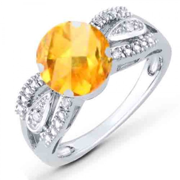 Ring 0.50 ct diamond yellow color