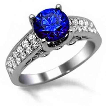 Ring 0.75ct blue diamond
