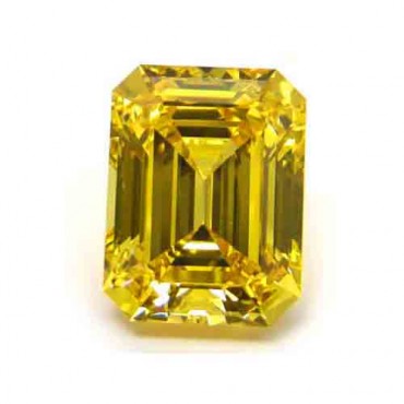 Cubic zirconia (cz) diamond emerald 8x6 mm