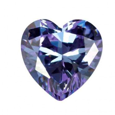 Cubic zirconia (cz) diamond heart 12x12 mm