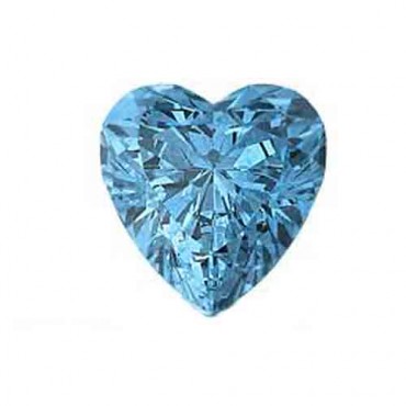 Cubic zirconia (cz) diamond heart 6.5x6.5 mm