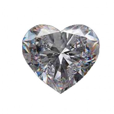 Cubic zirconia (cz) diamond heart 12x12 mm