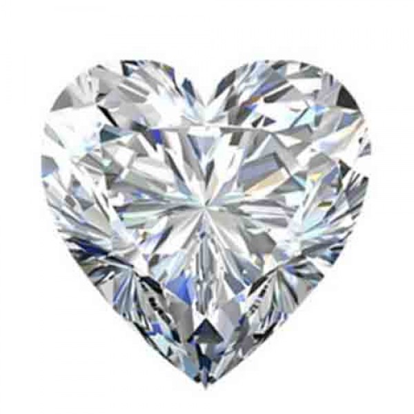 Cubic zirconia (cz) diamond heart 5x5 mm