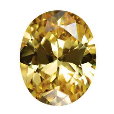 Cubic zirconia (cz) diamond oval 20x15 mm yellow color