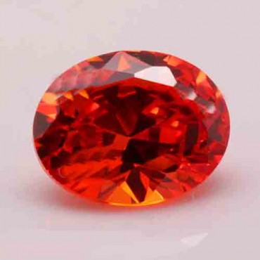 Cubic zirconia (cz) diamond oval 21x16 mm color red