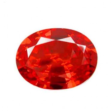 Cubic zirconia (cz) diamond oval 22x16 mm color red