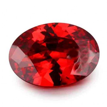 Cubic zirconia (cz) diamond oval 5x3 mm red color