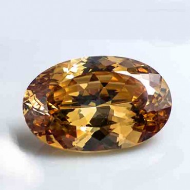 Cubic zirconia (cz) diamond oval 7x5 mm color brown