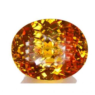 Cubic zirconia (cz) diamond oval 9x7 mm parti color