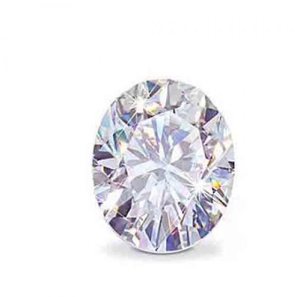 Cubic zirconia (cz) diamond oval 12x10 mm color white