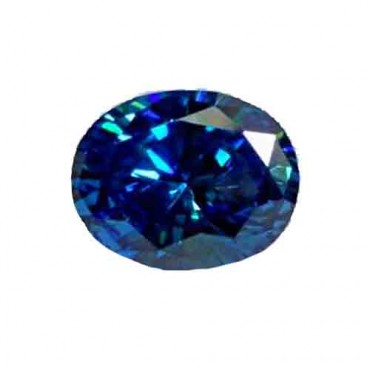 Cubic zirconia (cz) diamond oval 21x16 mm dark blue