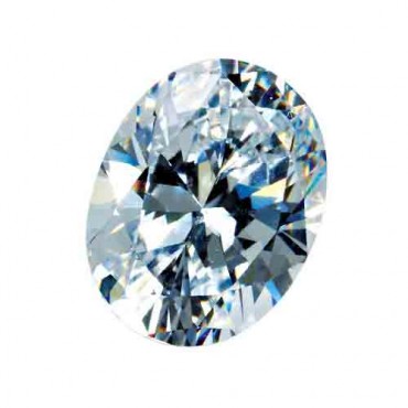 Cubic zirconia (cz) diamond oval 7x5 mm white