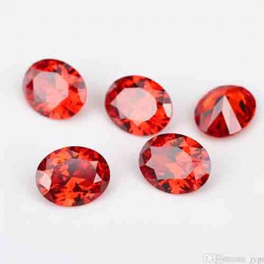Cubic zirconia (cz) diamond oval 14x12mm orange color
