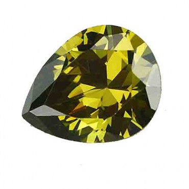 Cubic zirconia (cz) diamond pear 4x3 mm