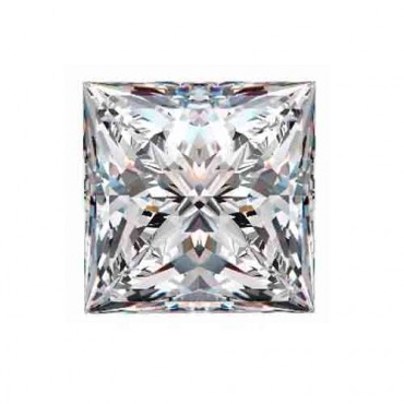 Cubic zirconia (cz) diamond princess 2.5x2.5 mm color white