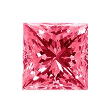Cubic zirconia (cz) diamond princess 2.50x2.50 mm rose color
