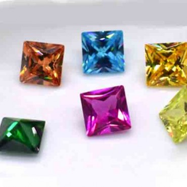 Cubic zirconia (cz) diamond princess 7x7 mm