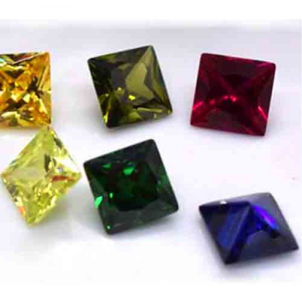 Cubic zirconia (cz) diamond princess 8x8 mm