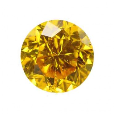 Cubic zirconia (cz) diamond round 3.25 mm yellow color
