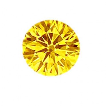 Cubic zirconia (cz) diamond round 5.0 mm yellow color