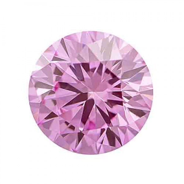 Cubic zirconia (cz) diamond round 5.5 mm pink color