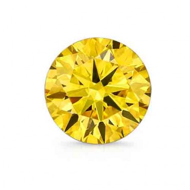 Cubic zirconia (cz) diamond round 5.75 mm yellow color