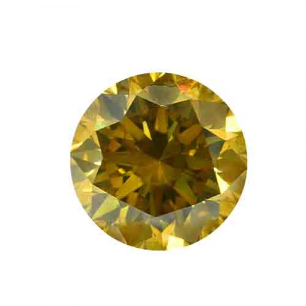 Cubic zirconia (cz) diamond round 2.0 mm yellow color