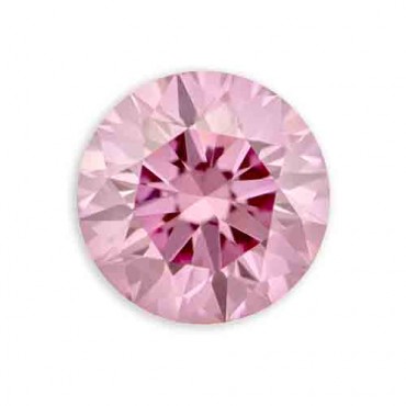 Cubic zirconia (cz) diamond round 5.25 mm color pink