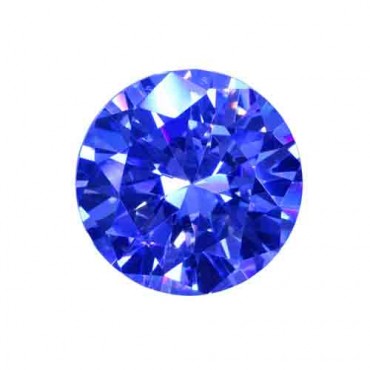 Cubic zirconia (cz) diamond round 2.50 mm blue color