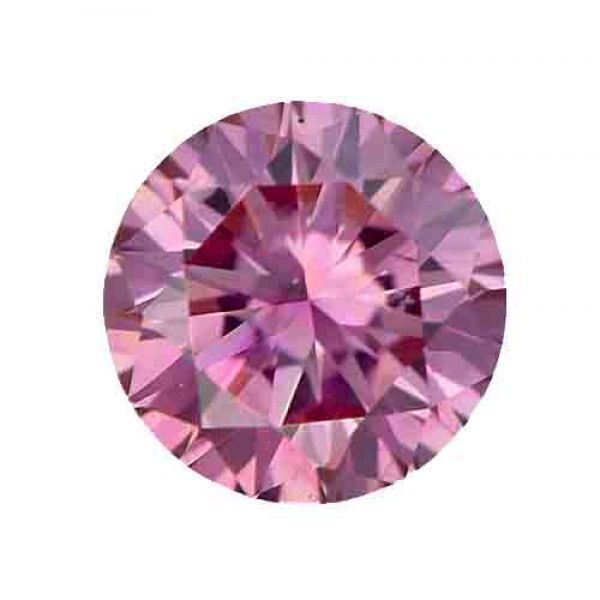 Cubic zirconia (cz) diamond round 2.75 mm pink color