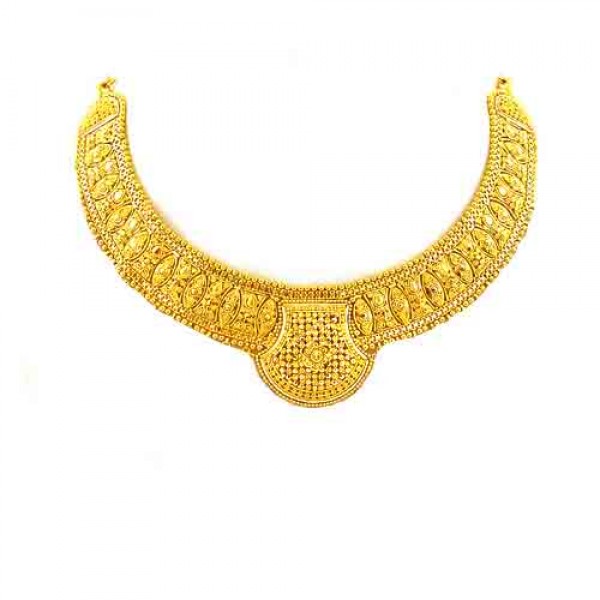 Manufactured gold necklace