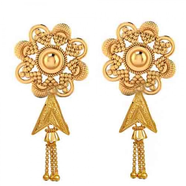 earring flower chain 6.50 gram gold